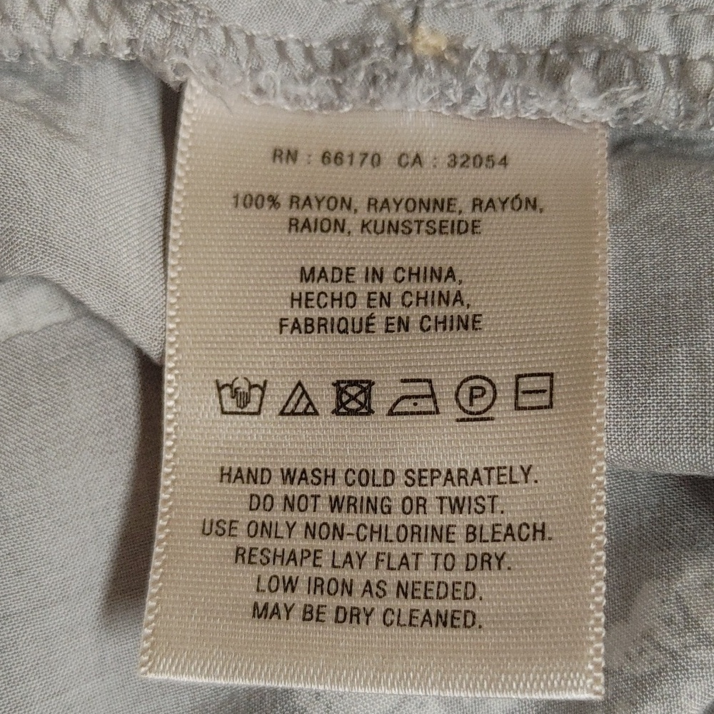 Anthropologie Holding Horses Gray & White Rayon Tunic Top w Pockets S - Picture 9 of 11